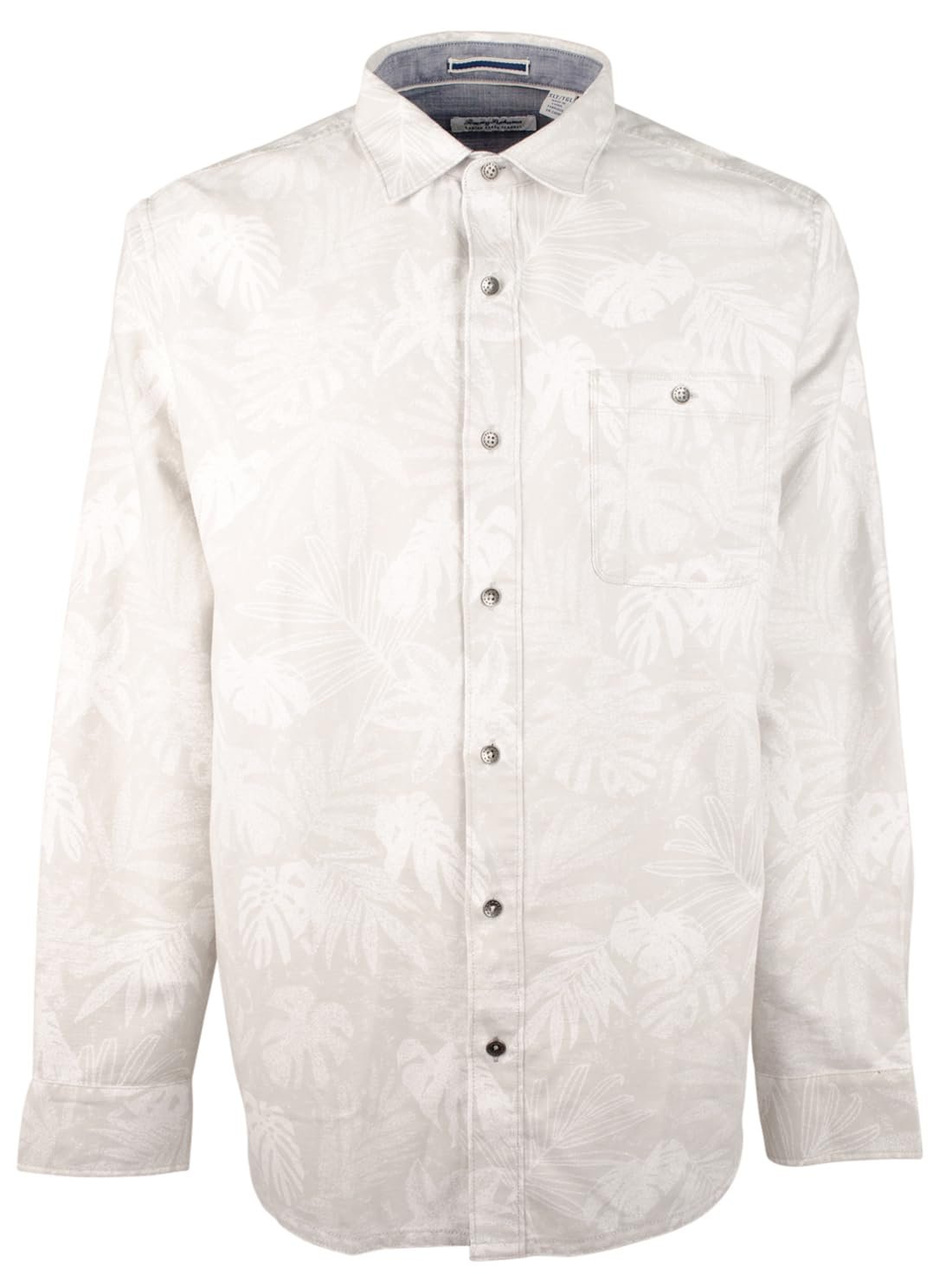 Camisa de franela con botones y estampado de hojas nubladas Canyon Beach para hombre Tommy Bahama, talla 2XB