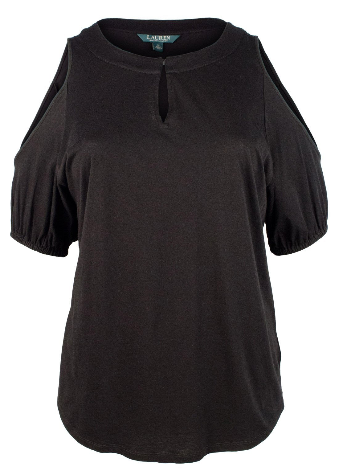 Ralph Lauren Women's Plus Size Cold-Shoulder Keyhole Top-PB-2X