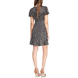 Michael Kors Women's Giraffe Printed Tie Front Mini Dress