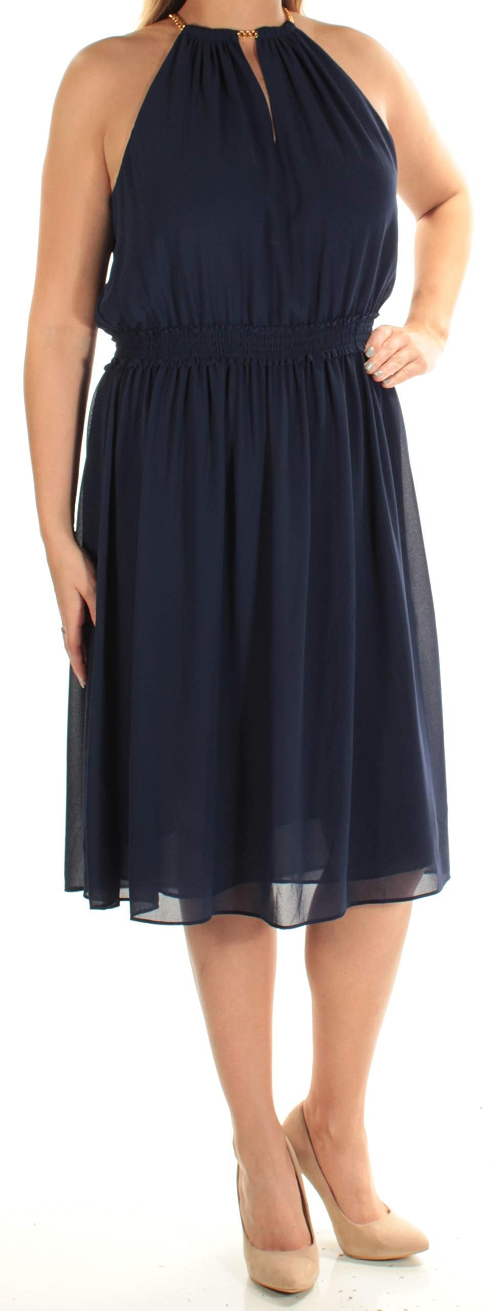 Michael Kors Women's Hayden Chain Neck A Line Dress
