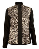 Ralph Lauren LRL Women's Quilted Front Animal Print Jacket Top BM XS