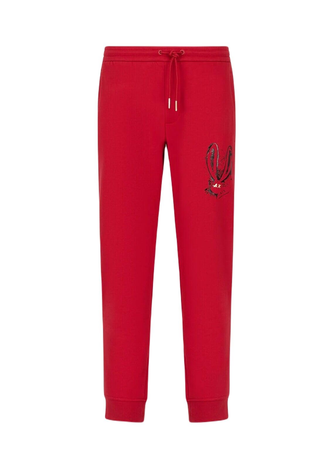 A | X ARMANI EXCHANGE Men's CNY Rabbit Fleece Pant, Extra Extra Large Red