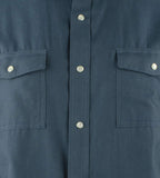 Camisa de trabajo clásica con botones para hombre, talla DDnm, talla grande, denim oscuro