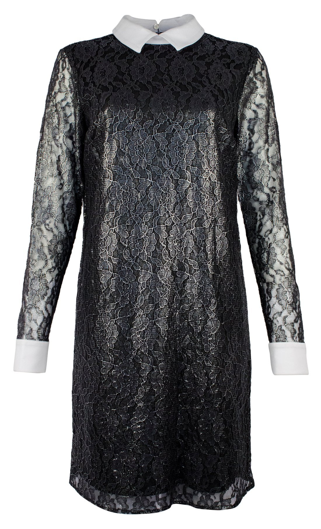 Michael Kors Women's Floral Metallic Lace Shift Shirt Dress