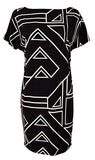 Lauren Ralph Lauren Women's Petite Geometric Print Jersey Dress
