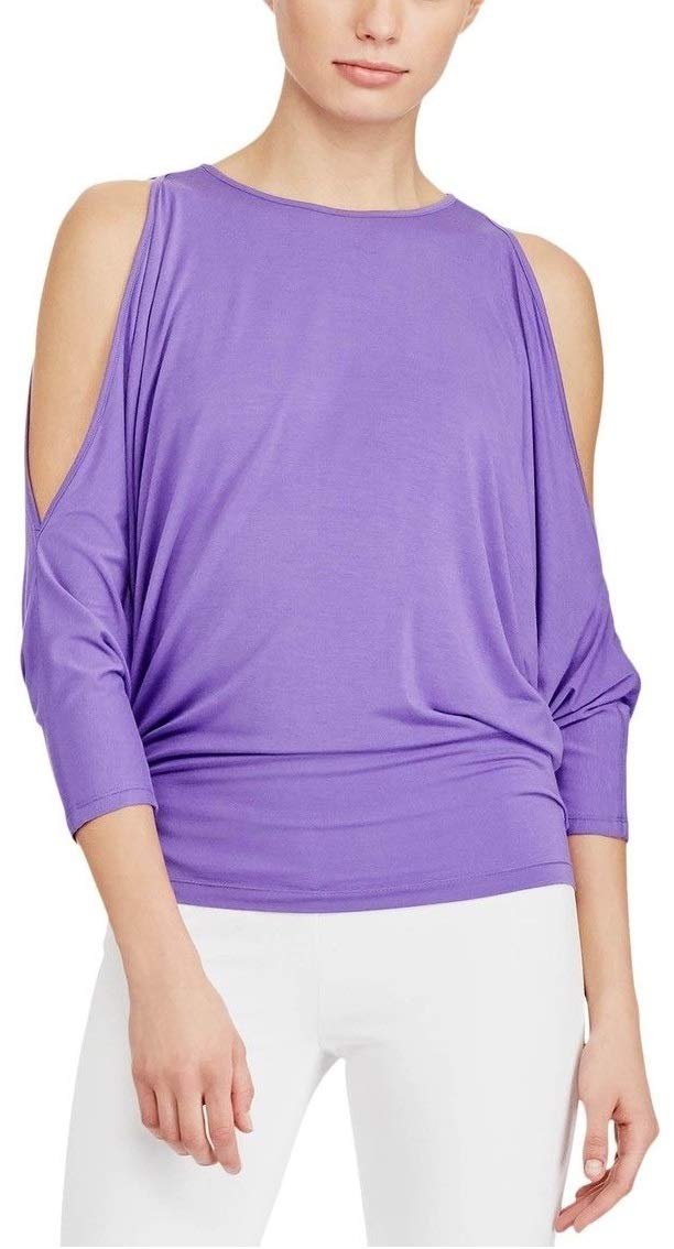 Lauren Ralph Lauren Women's Cutout Shoulder Knit Jersey Top