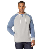 Southern Tide Men's Ryker Heather Blocked Hoodie Blue Gray Medium