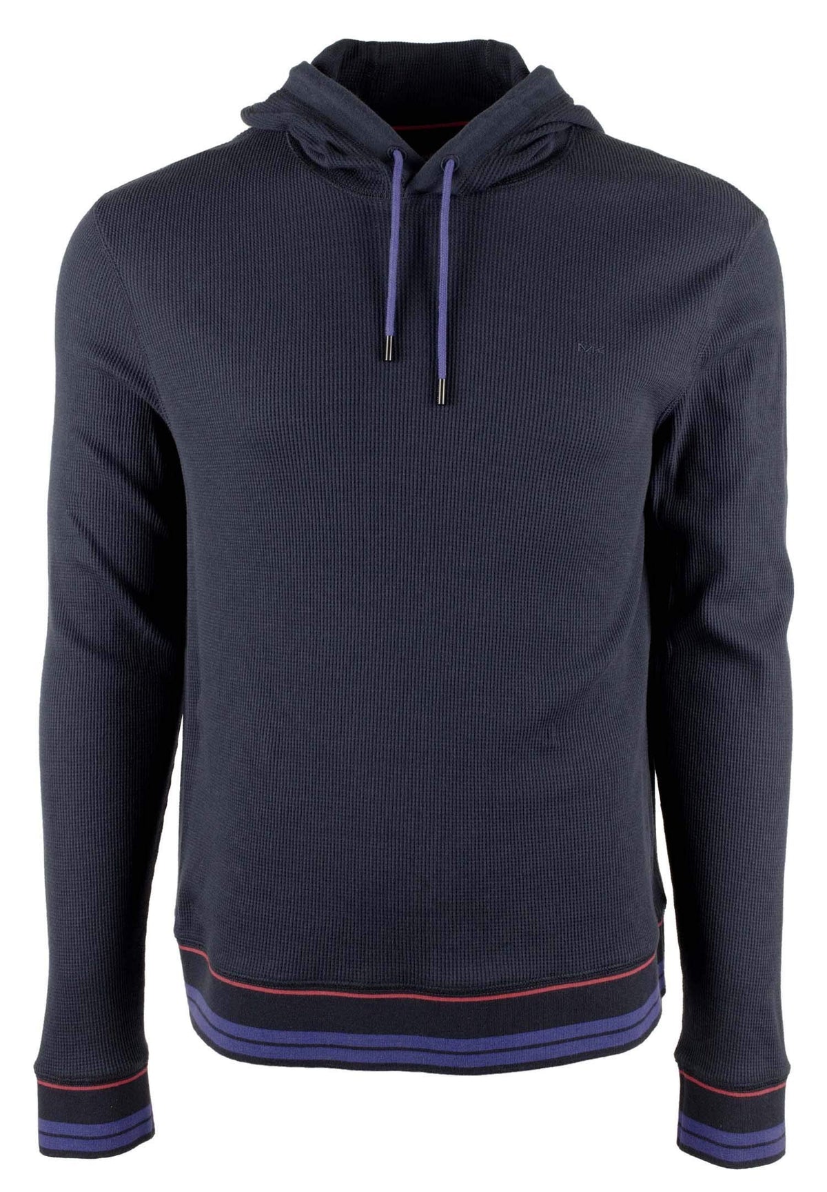 Michael Kors Men's Long Sleeve Knit Pullover Top Hoodie Navy Medium