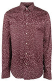 Michael Kors Men's Slim Fit Printed Long Sleeves Shirt C X Large