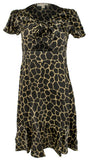 Michael Kors Women's Giraffe Printed Tie Front Mini Dress