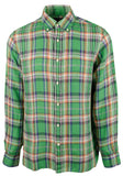 Polo Ralph Lauren Men's Classic Fit Linen Plaid Long Sleeves Shirt