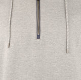 Michael Kors Men's Hooded Quarter Zip Pullover Shirt Grey Small