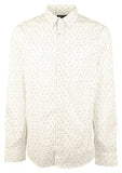 Men's Slim Fit Micro Dot Print Long Sleeves Shirt-DE-X-Large
