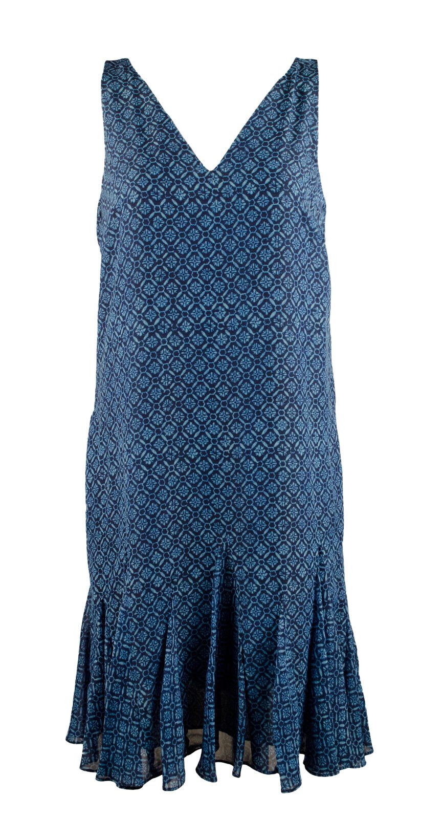 Lauren Ralph Lauren Women's Geo-Print V-Neck Sleeveless Dress-ISM-8