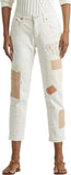 Lauren Ralph Lauren Women's Plus Beaded Patchwork Relaxed Jeans Pants