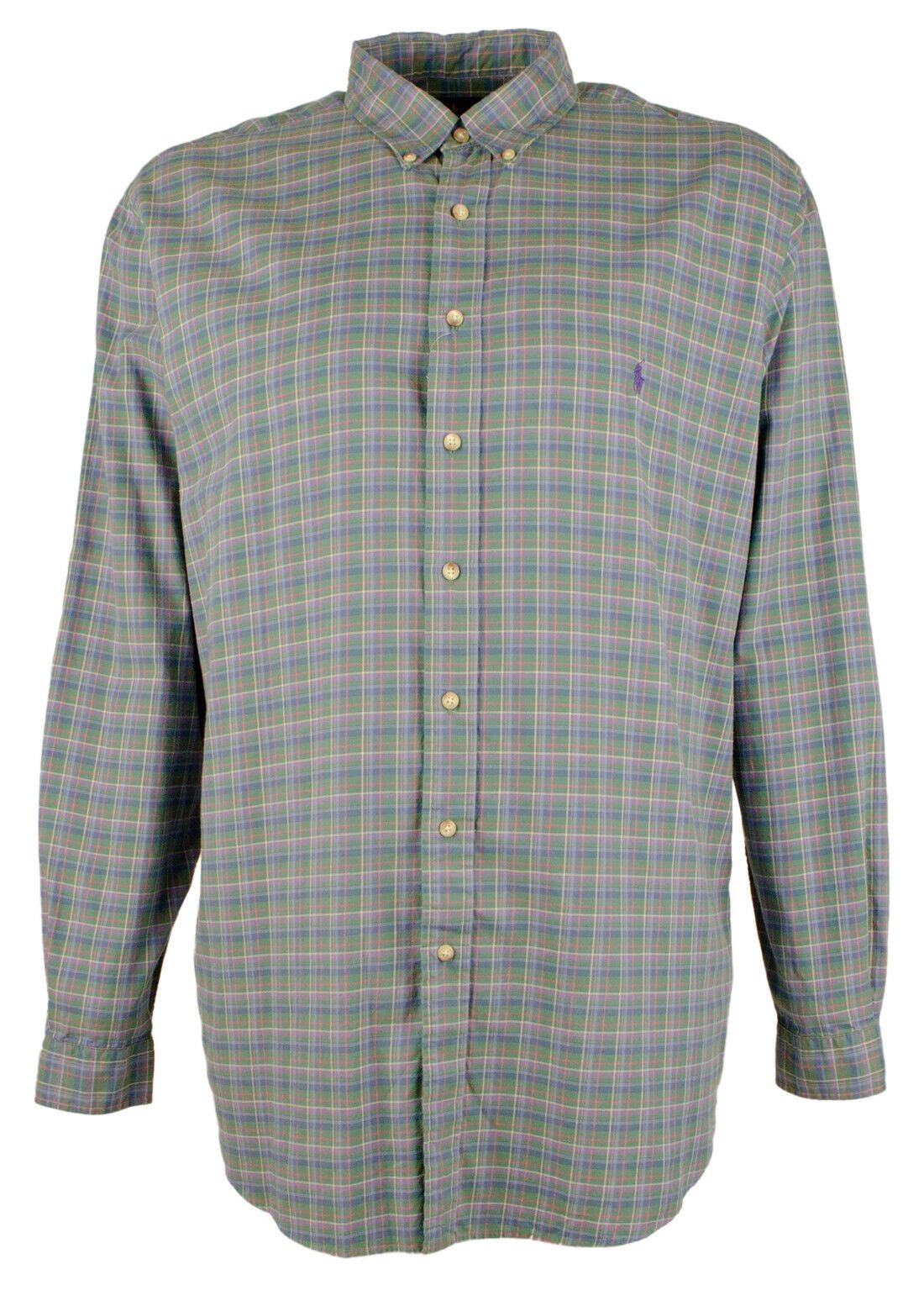 Customer Return Polo Ralph Lauren Men's Classic Fit Plaid Long Sleeved