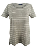 Polo Ralph Lauren Women's Striped Scoop Neckline Jersey T Shirt Top