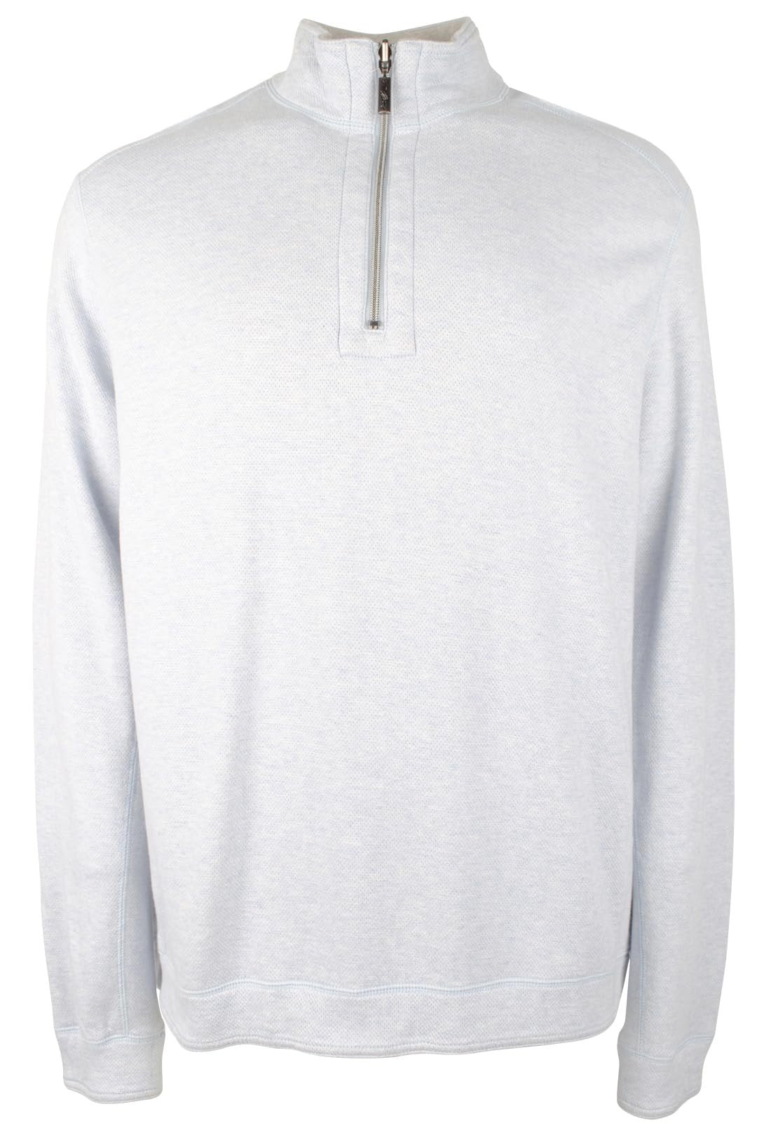 Tommy Bahama Men's Flipshore Half Zip Sweater (Air Blue Heather, 2XLT)