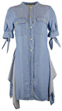 Michael Kors Women's Chambray Wrap Around Shirt Dress