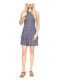Michael Kors Women's Palm Crew Neck Tiered Flounce Sleeveless Dress