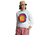 Polo Ralph Lauren Men's Logo Tie-Dye-Print Long Sleeve Fleece Sweatshirt Wht...