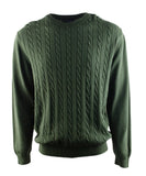 Roundtree & Yorke Men's Crewneck Knit Sweater DHG Small Green