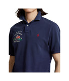 POLO RALPH LAUREN Classic Fit Flag Mesh Polo Shirt Newport Navy LG
