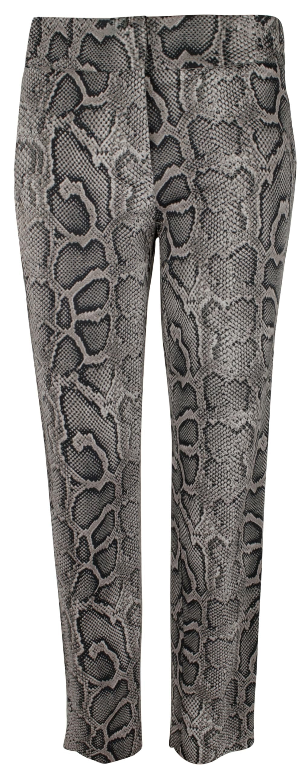 Michael Kors Women's Plus Size Snakeskin Print Stretch Twill Pants