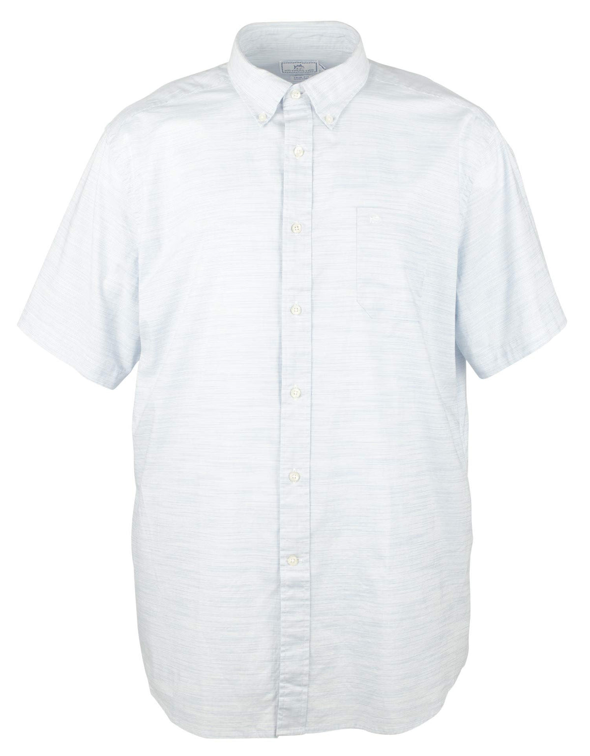 Camisa de manga corta para hombre de Southern Tide, Seven Mile Beach, azul patrimonial, talla pequeña