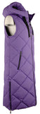 Vince Camuto Women's Collar Belted Wrap Front Coat Purple Small