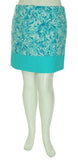 MICHAEL Michael Kors Womens Swirl Print Colorblock A-Line Skirt Blue 14