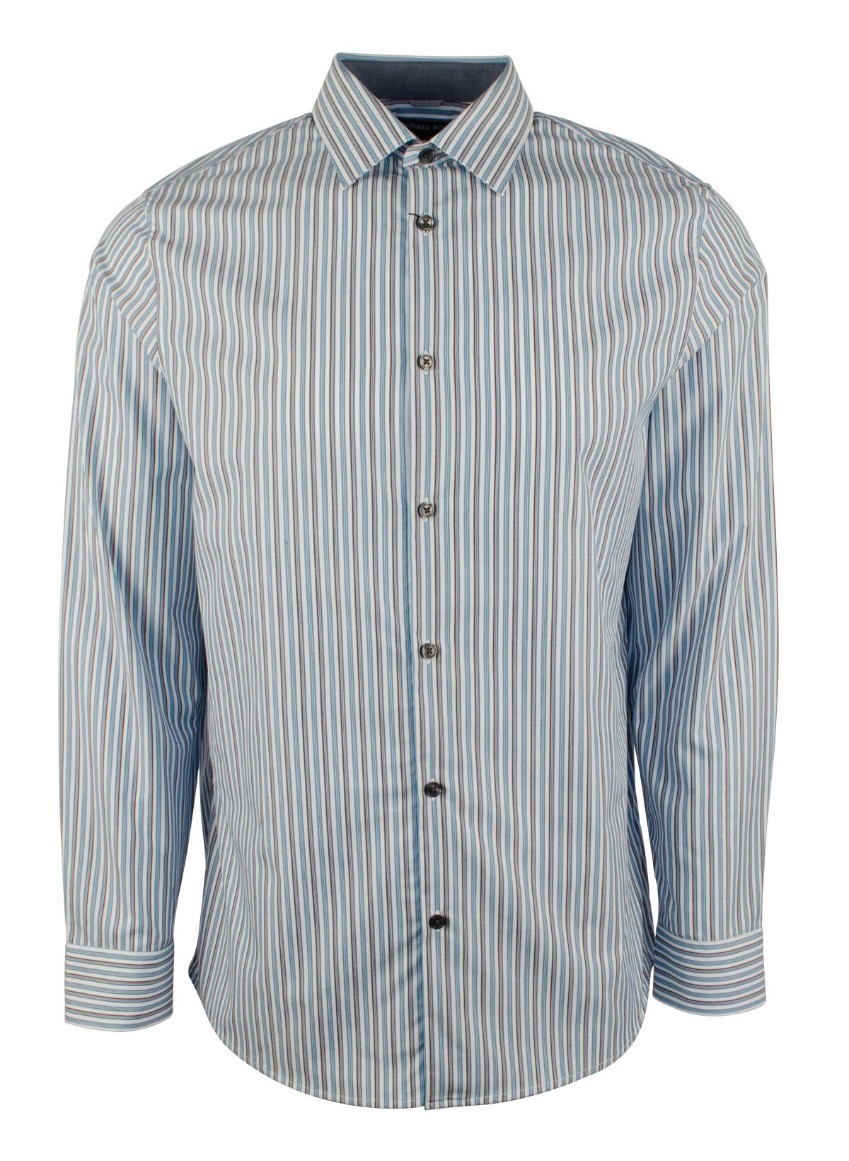 Michael Kors Men's Tailored Fit Striped Long Sleeve Dress Shirt WM S