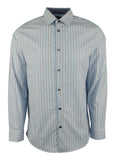 Michael Kors Men's Tailored Fit Striped Long Sleeve Dress Shirt WM S