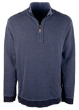 Tommy Bahama Erkek Büyük ve Uzun Boy Flip Coast Yarım Fermuarlı Çift Taraflı Kazak Sweatshirt 2XLT