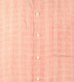Camisa de lino a cuadros Ventana de manga larga para hombre de Tommy Bahama en coral oscuro medio