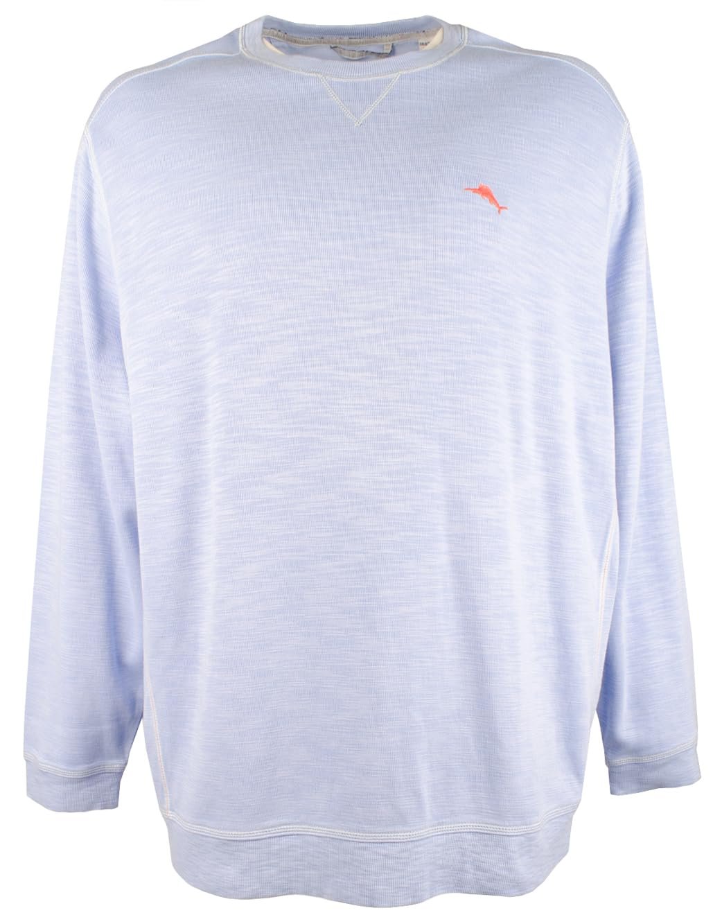 Tommy Bahama Men's Big & Tall Tobago Bay Crewneck Sweatshirt Sweater (3X-Large Big, Lt Sky)
