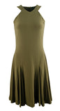 Lauren Ralph Lauren Women's Sleeveless Halter Neck Jersey Dress