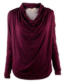 Michael Kors Women's Draped Herringbone Print Blouse Top SP XS