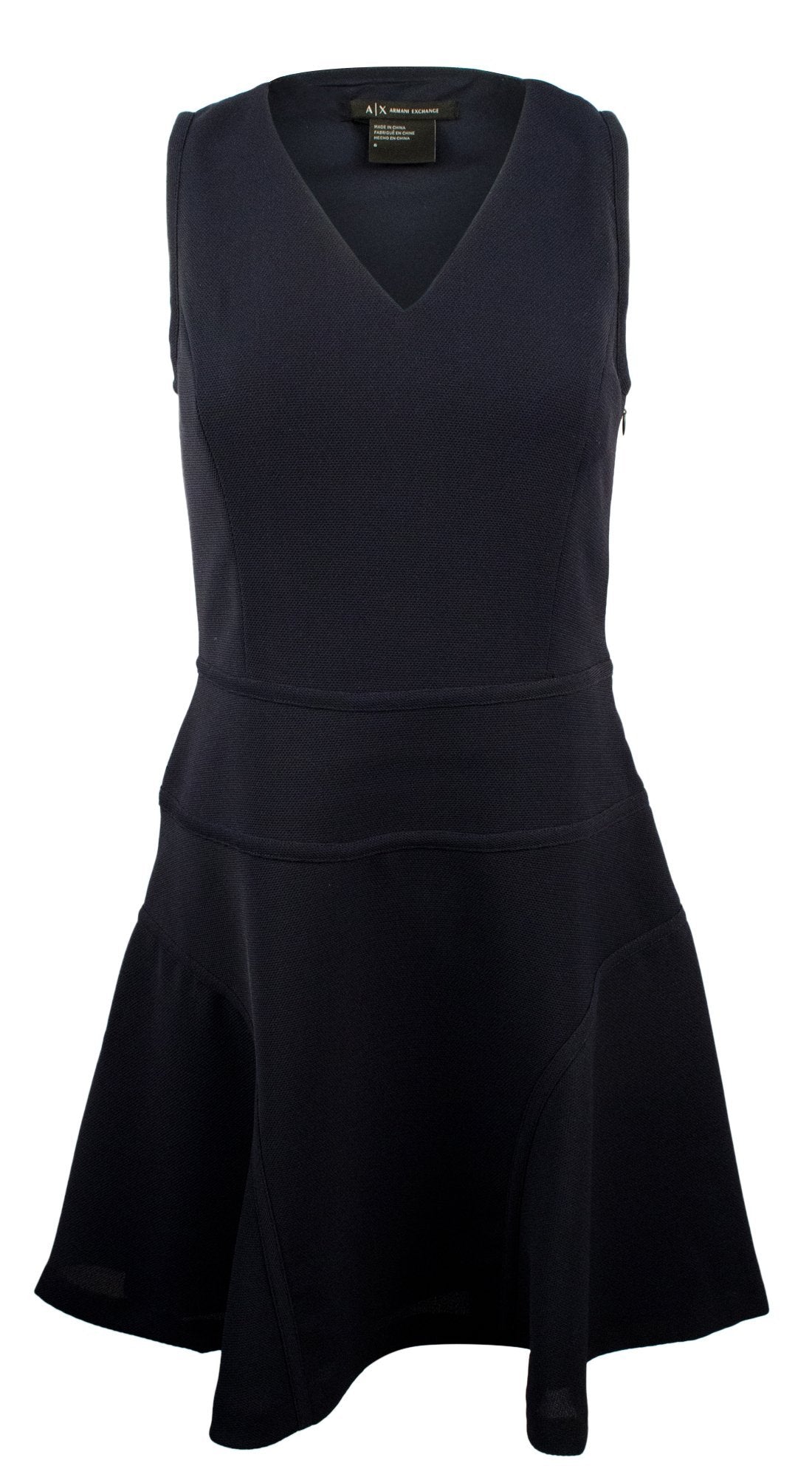 Armani Exchange Women's V Neck Fit And Flare Dress
