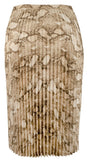 Ralph Lauren Women's Snakeskin Print Pleated Satin Charmeuse Skirt