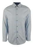 Michael Kors Men's Tailored Fit Striped Long Sleeve Dress Shirt WM S