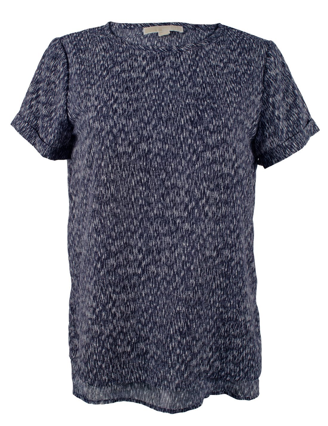 Michael Kors Women's Space Dye Printed Georgette Top TN XS