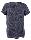 Michael Kors Women's Space Dye Printed Georgette Top TN XS
