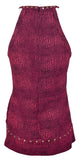 Michael Michael Kors Women's Printed Studded Halter Top