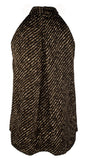 Michael Kors Women's Striped Print Halter Top Shirt