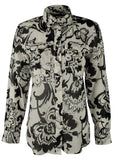 Lauren Ralph Lauren Women's Petite Paisley Print Button Down Shirt