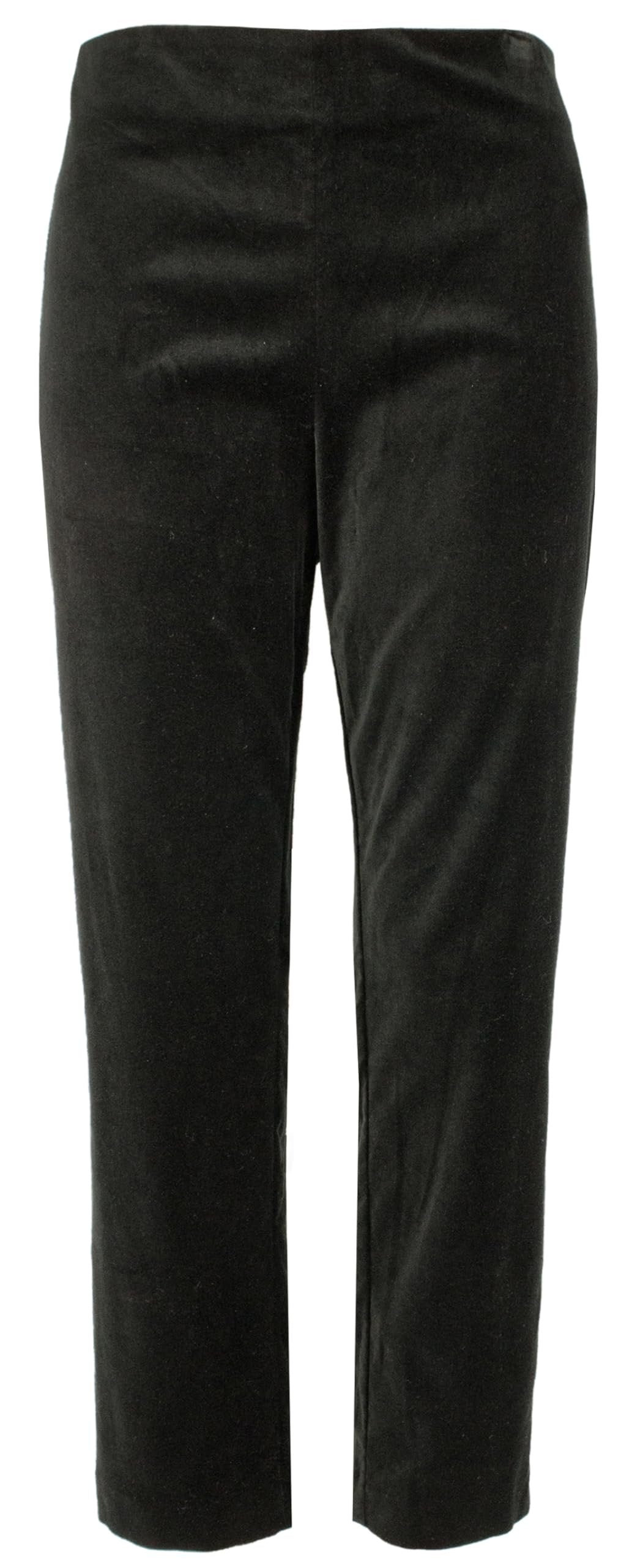 Ralph Lauren Women's Plus Size Stretch Velvet Skinny Ankle Pants
