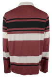 Michael Kors Men's Long Sleve Striped Polo Shirt MHthr X-Large