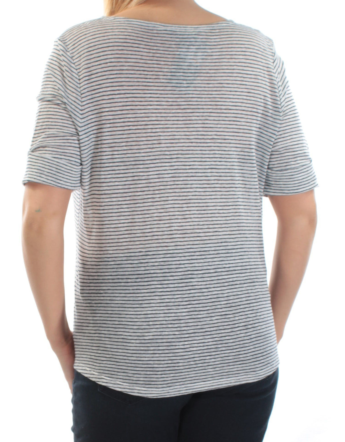 Lauren Ralph Lauren Women's Linen Scoopneck Tee M L