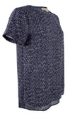 Michael Kors Women's Space Dye Printed Georgette Top TN XS